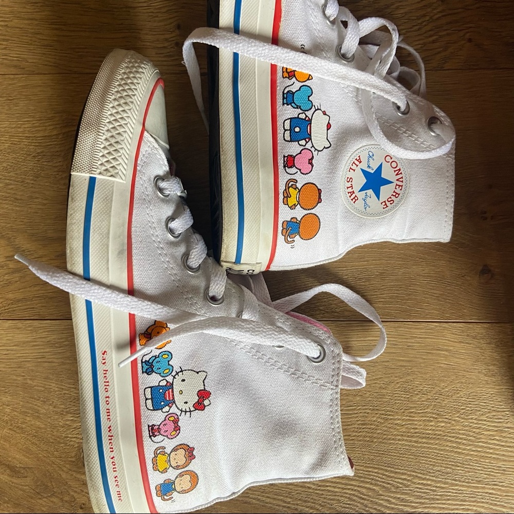 Hello Kitty High-Top Converse - Sz 6 Women’s